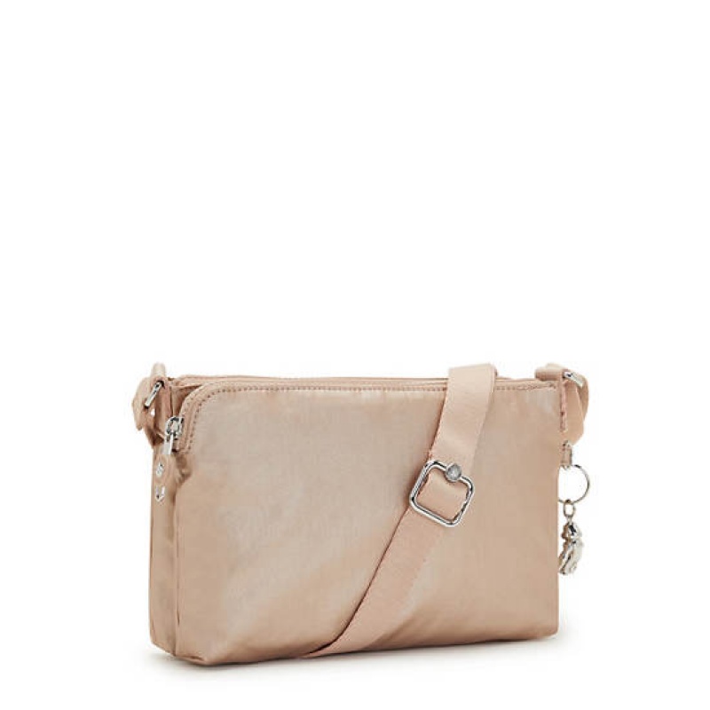 Gold Metal Kipling Boyd Metallic Crossbody Bags | VKYBMP-096