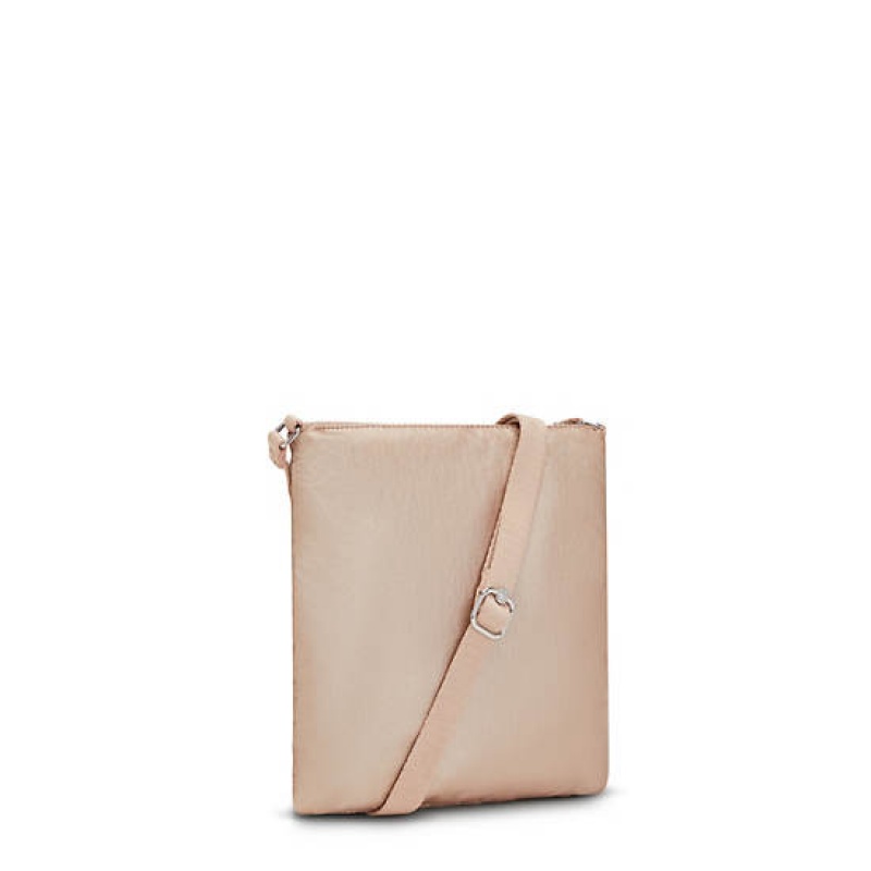 Gold Metal Kipling Keiko Metallic Crossbody Mini Bag | KEQSPH-490