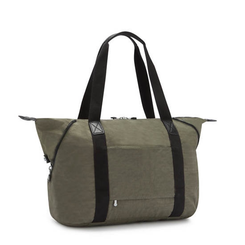 Green Kipling Art Medium Iconic Tote Bags | QEIJKG-023