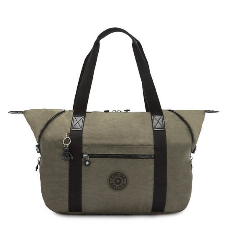 Green Kipling Art Medium Iconic Tote Bags | QEIJKG-023