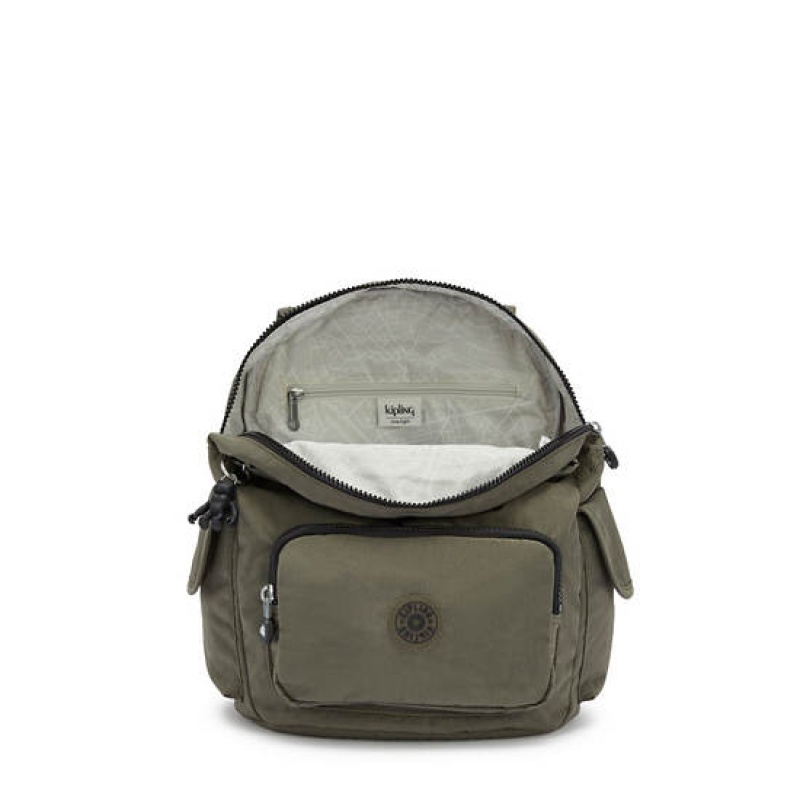 Green Kipling City Pack Small Backpacks | HQTBOA-012