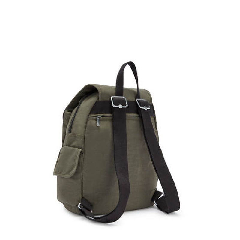 Green Kipling City Pack Small Backpacks | HQTBOA-012