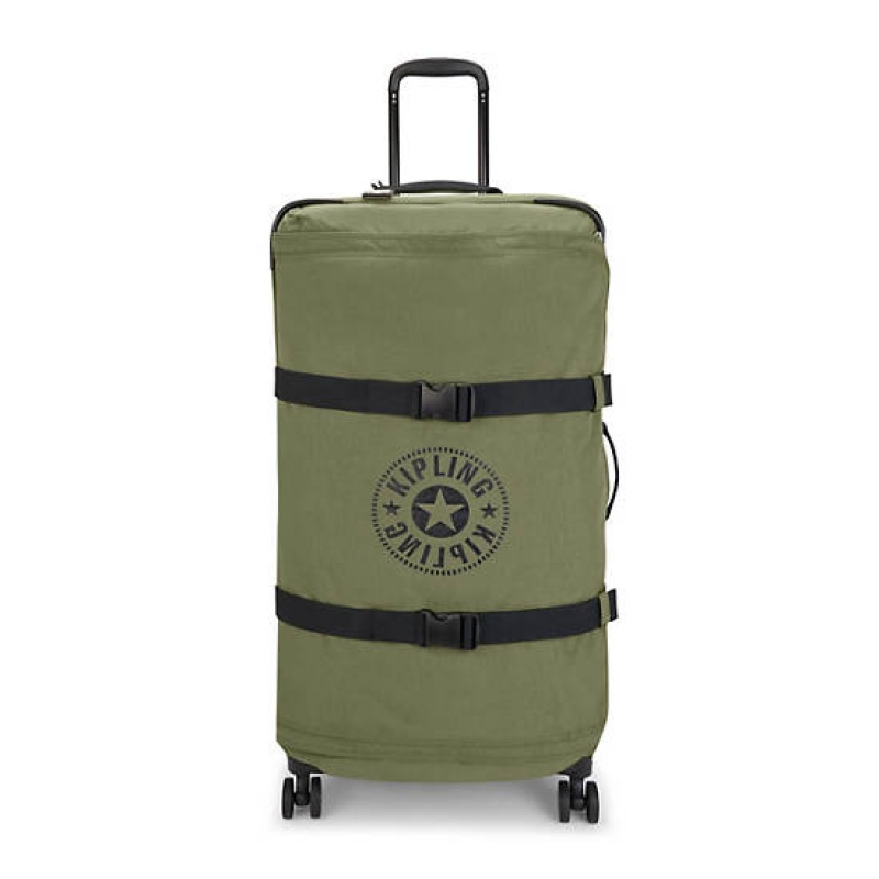 Green Kipling Spontaneous Large Rolling Suitcases | WUKSYP-846