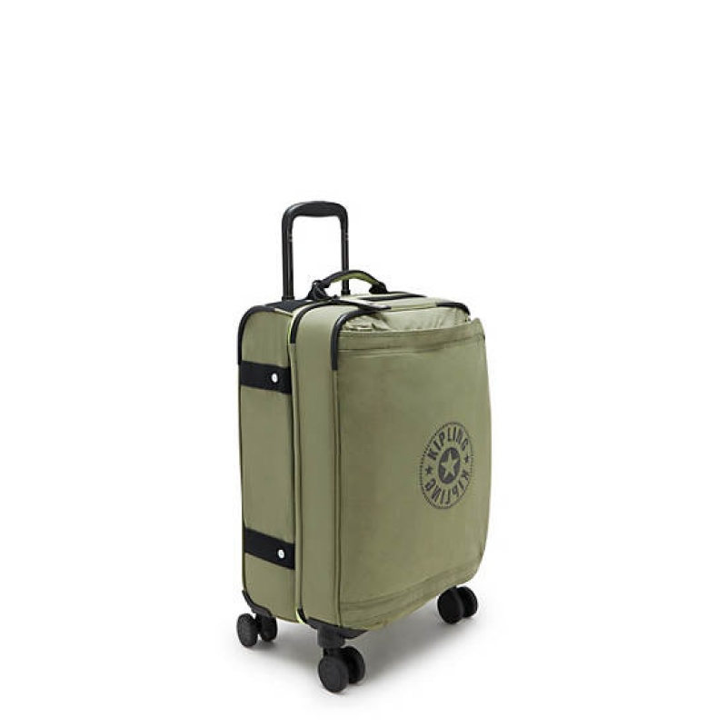 Green Kipling Spontaneous Small Rolling Suitcases | NTMARP-973