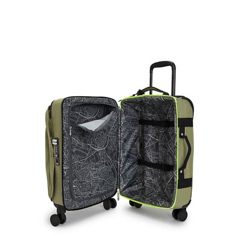 Green Kipling Spontaneous Small Rolling Suitcases | NTMARP-973