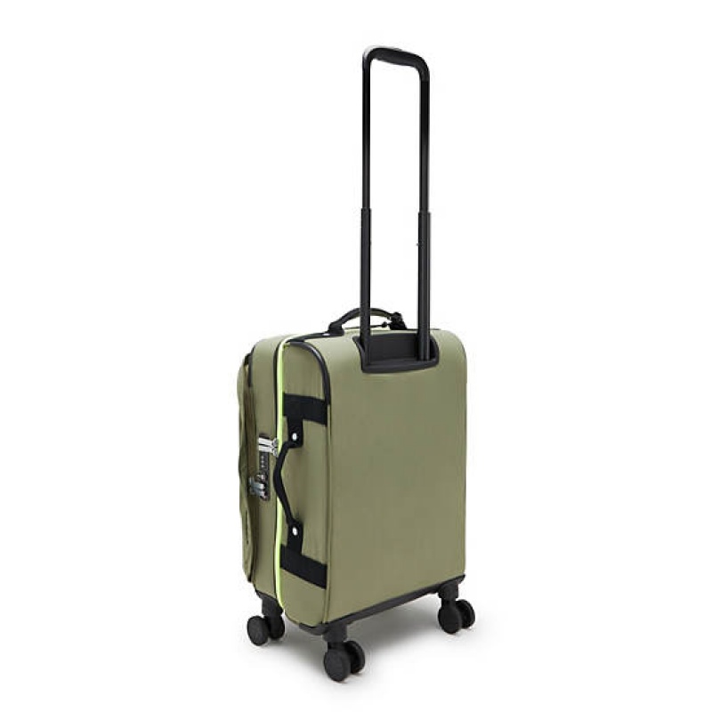 Green Kipling Spontaneous Small Rolling Suitcases | NTMARP-973