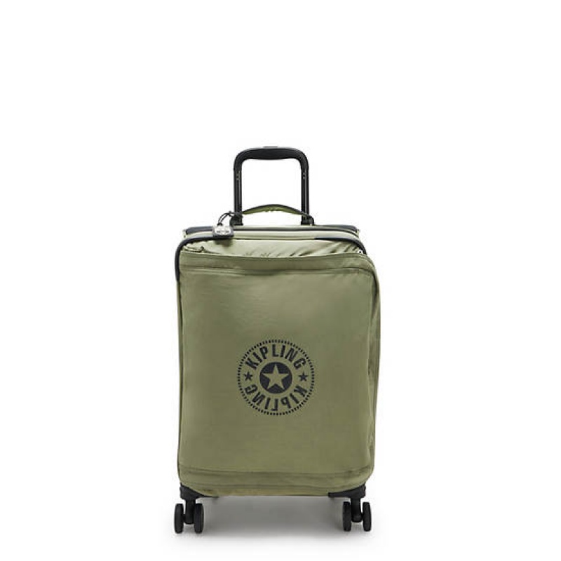 Green Kipling Spontaneous Small Rolling Suitcases | NTMARP-973