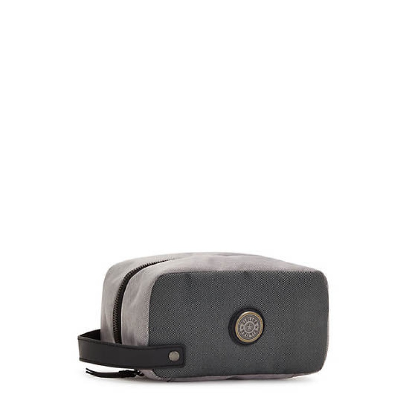 Grey Black Kipling Riaz Toiletry Bags | YFTCBR-534