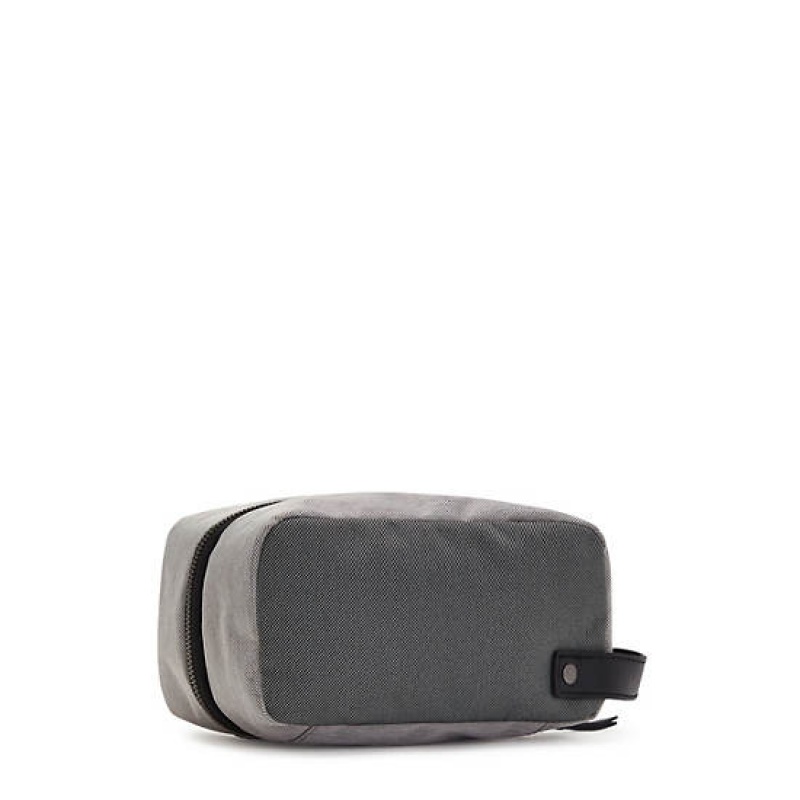 Grey Black Kipling Riaz Toiletry Bags | YFTCBR-534