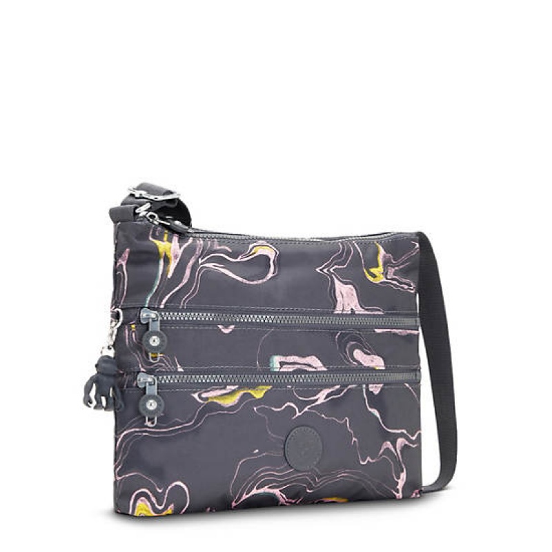 Grey Kipling Alvar Printed Crossbody Bags | BVSUTE-890