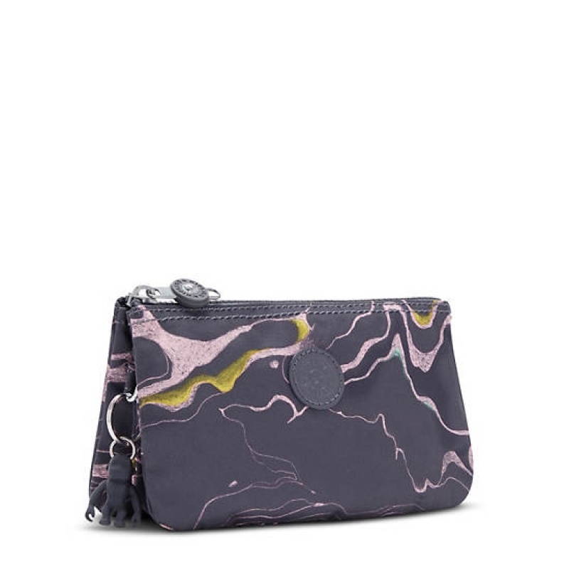 Grey Kipling Creativity Large Printed Pouch Bags | FCNDKE-274