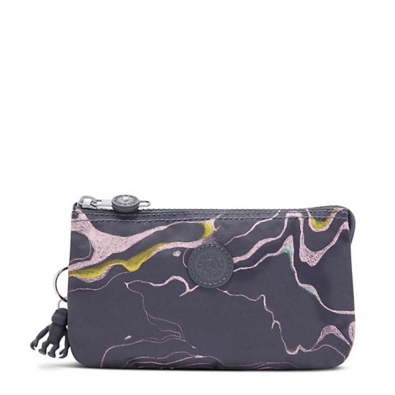 Grey Kipling Creativity Large Printed Pouch Bags | FCNDKE-274