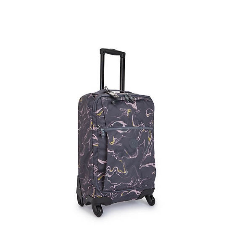 Grey Kipling Darcey Small Printed Carry-On Rolling Suitcases | XGVLAN-271