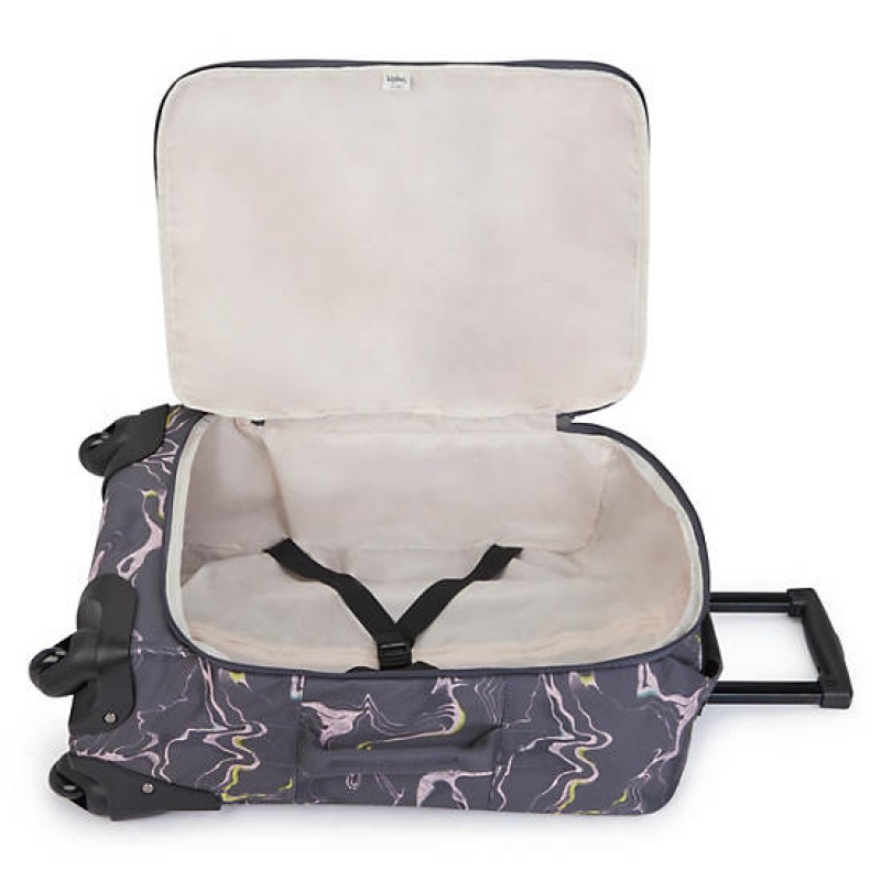 Grey Kipling Darcey Small Printed Carry-On Rolling Suitcases | XGVLAN-271