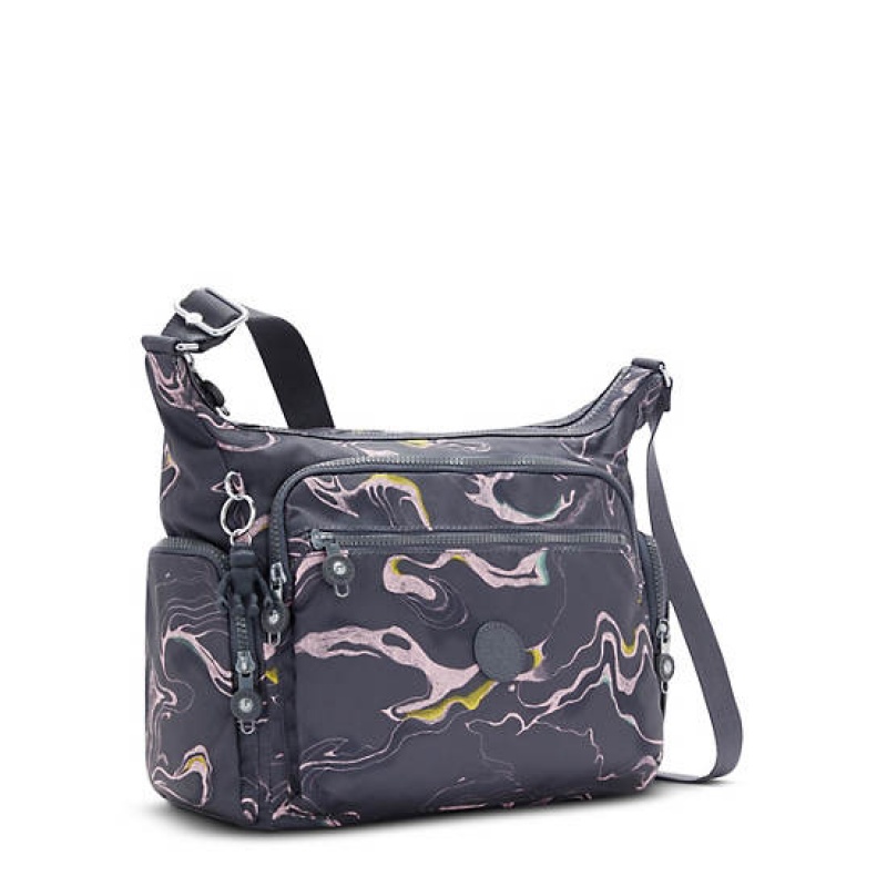 Grey Kipling Gabbie Printed Crossbody Bags | RVIOUT-267