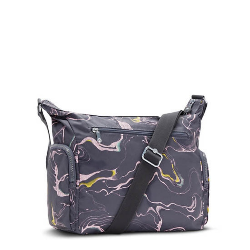 Grey Kipling Gabbie Printed Crossbody Bags | RVIOUT-267