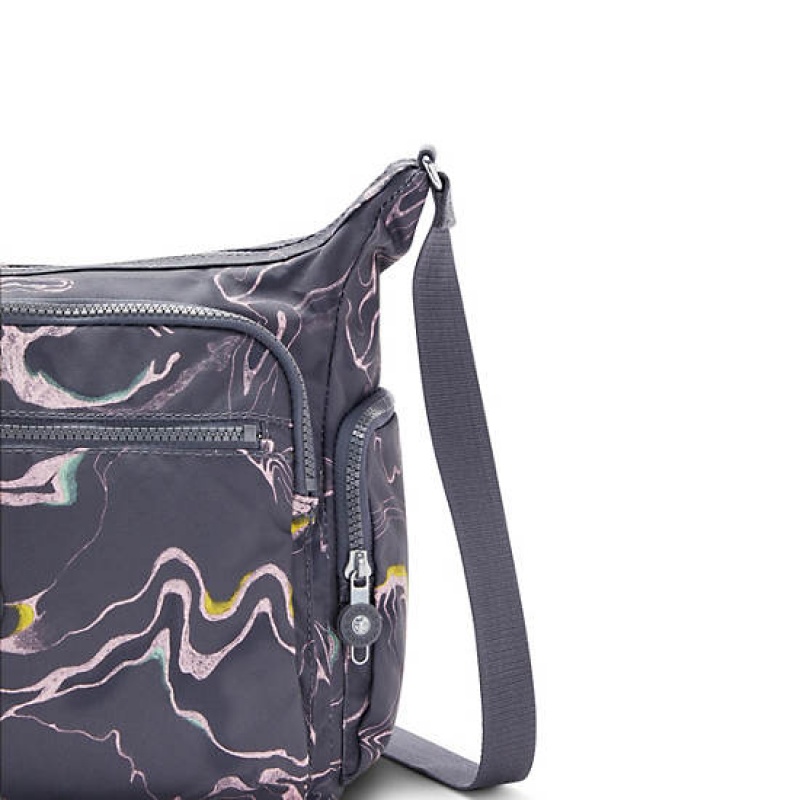 Grey Kipling Gabbie Printed Crossbody Bags | RVIOUT-267