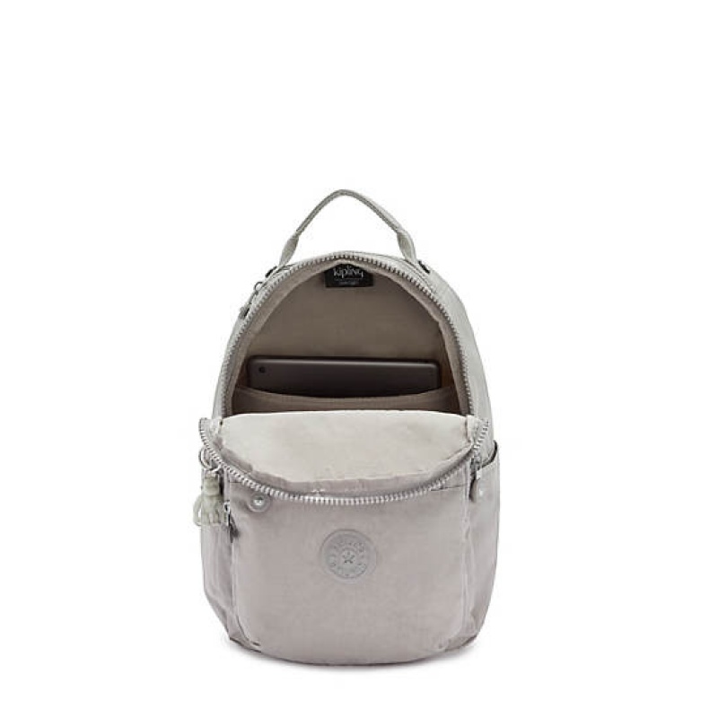 Grey Kipling Seoul Small Classic Tablet Backpacks | STUNXC-576