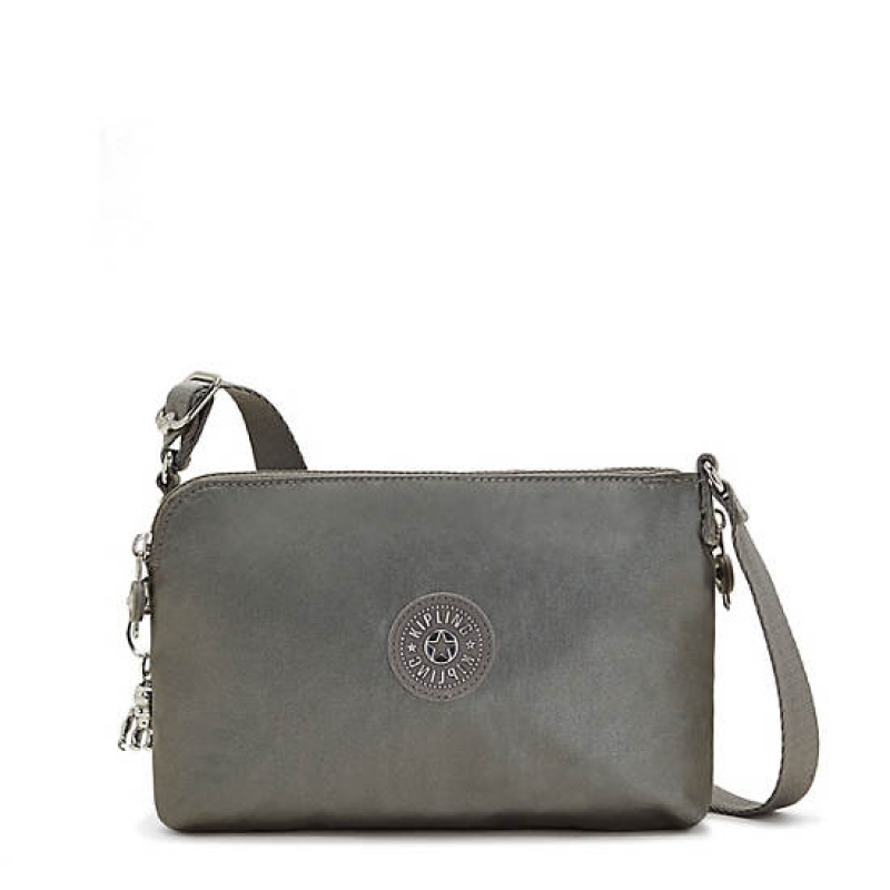 Grey Metal Kipling Boyd Metallic Crossbody Bags | DKETAI-157