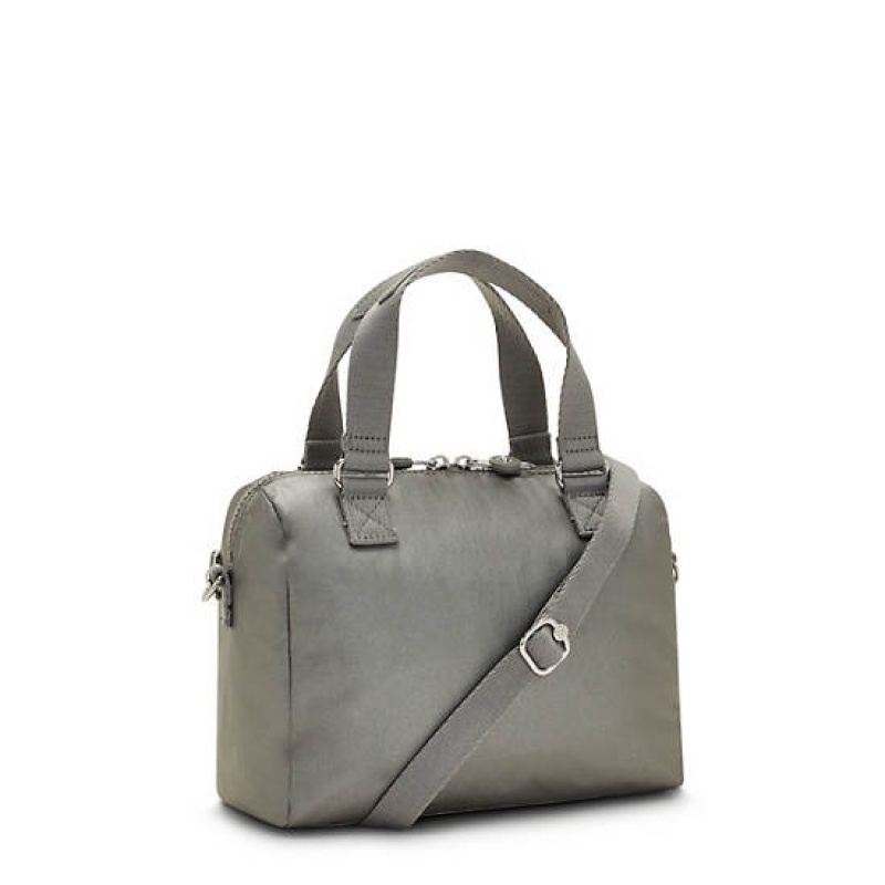 Grey Metal Kipling Zeva Metallic Handbag Handbag | PIXJRA-462