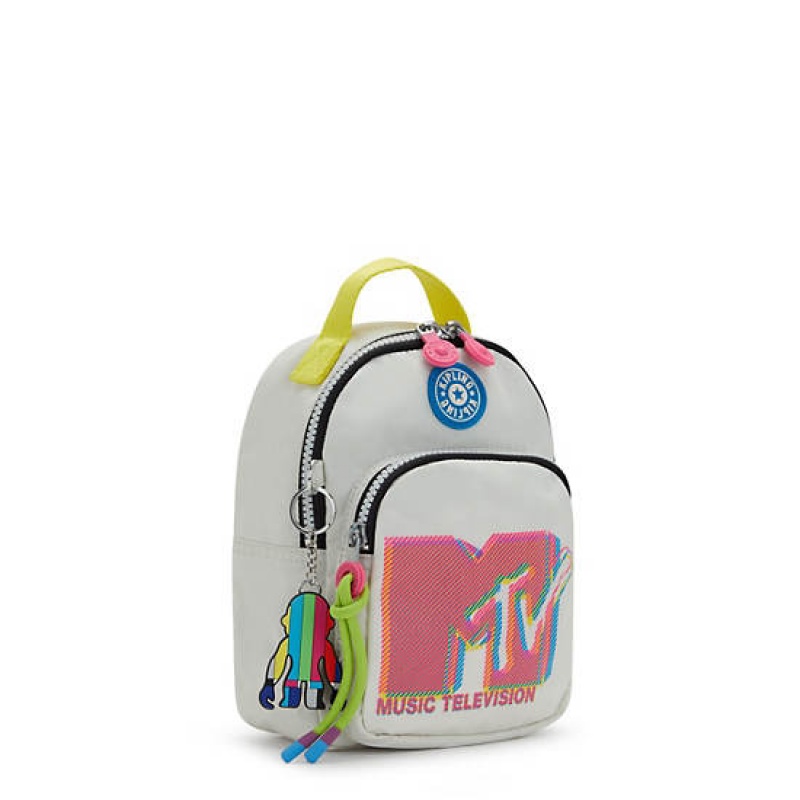 Grey Pink Kipling Alber MTV 3-in-1 Convertible Mini Bag Backpacks | QJYBXW-529