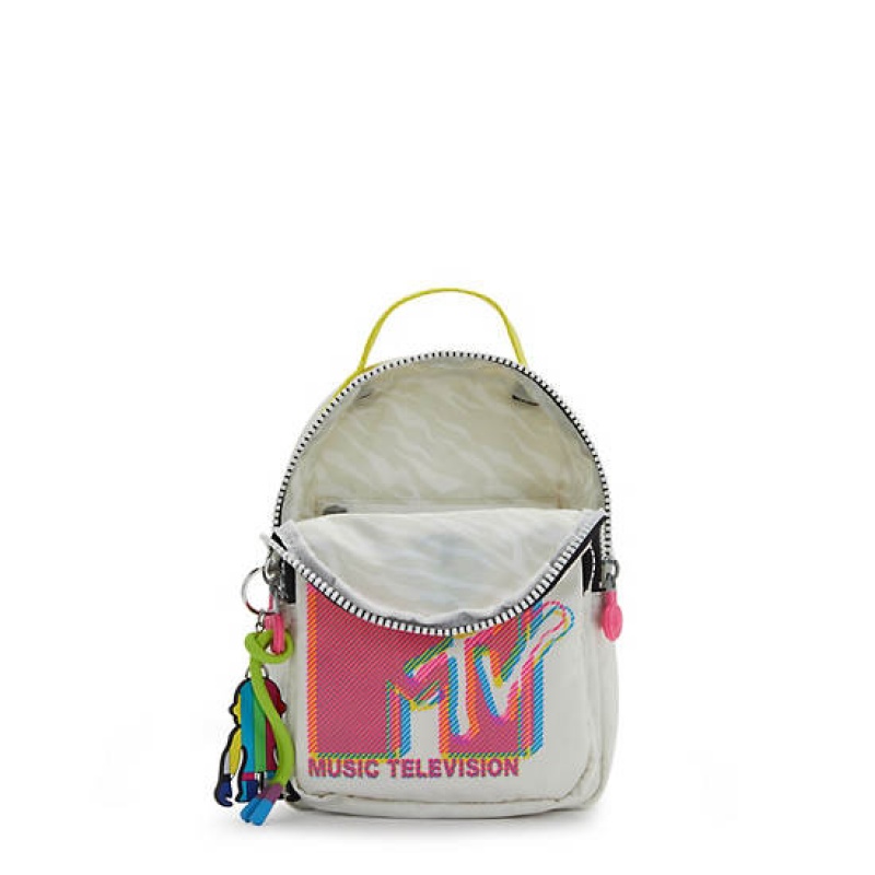 Grey Pink Kipling Alber MTV 3-in-1 Convertible Mini Bag Backpacks | QJYBXW-529