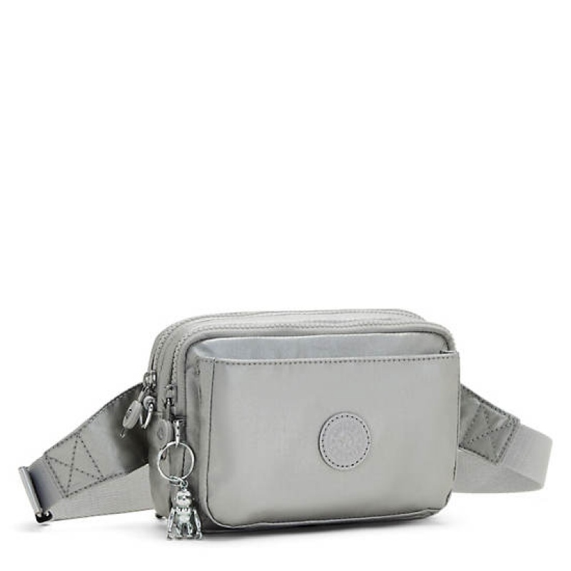 Light Metal Kipling Abanu Multi Metallic Convertible Crossbody Bag Bags | GIBHMQ-164