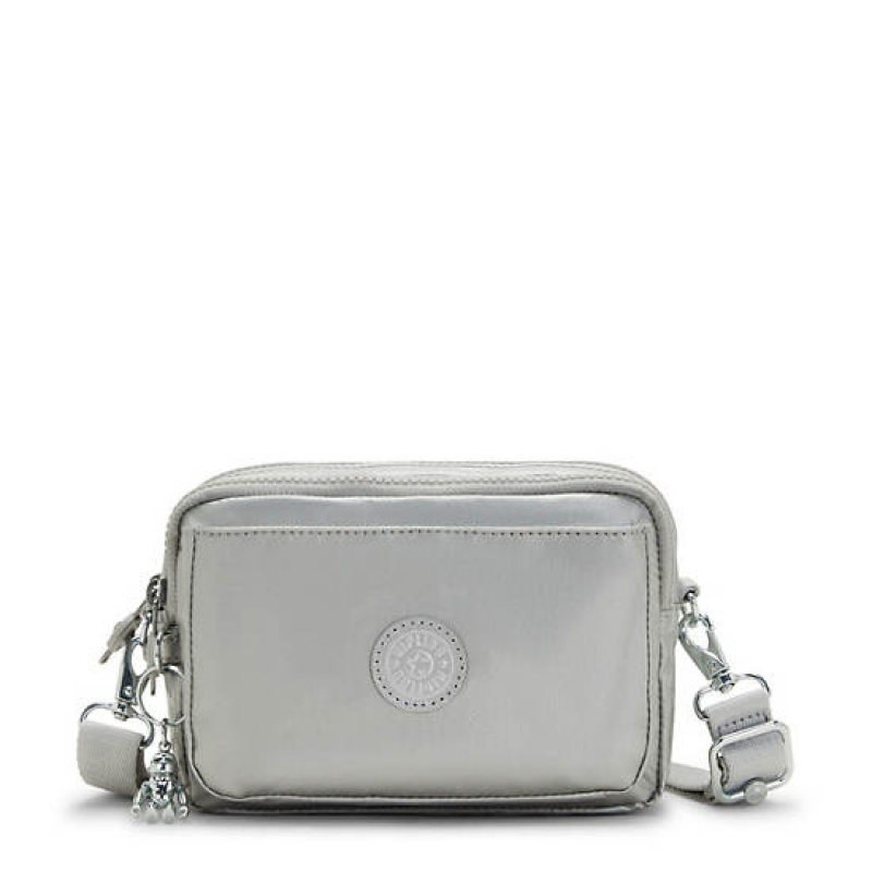 Light Metal Kipling Abanu Multi Metallic Convertible Crossbody Bag Bags | GIBHMQ-164