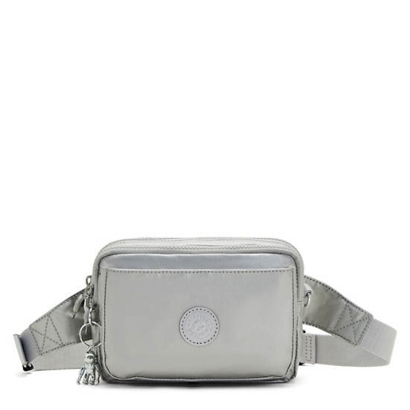 Light Metal Kipling Abanu Multi Metallic Convertible Crossbody Bags | JWZUFE-236