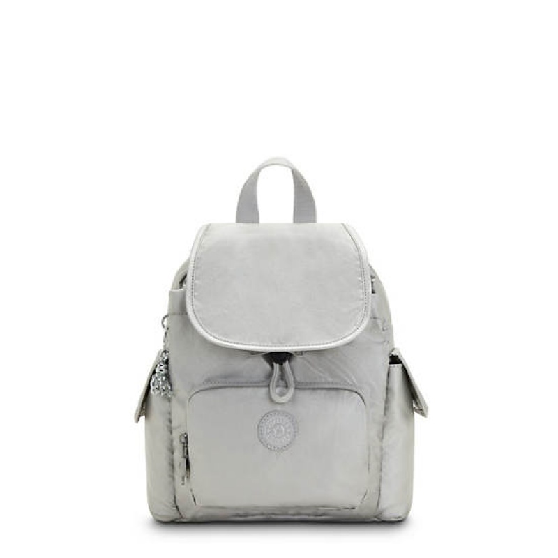 Light Metal Kipling City Pack Mini Metallic Backpack Backpacks | RVEJUF-056