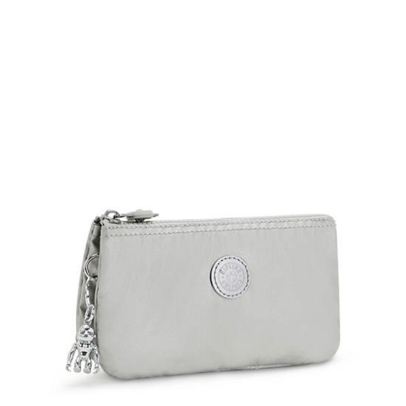 Light Metal Kipling Creativity Large Classic Metallic Pouch Bags | QHDKLW-125