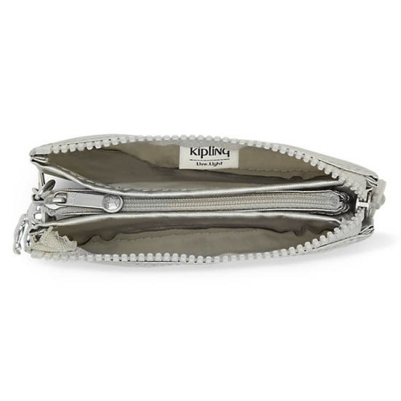 Light Metal Kipling Creativity Small Metallic Pouch Bags | CGFOKZ-562