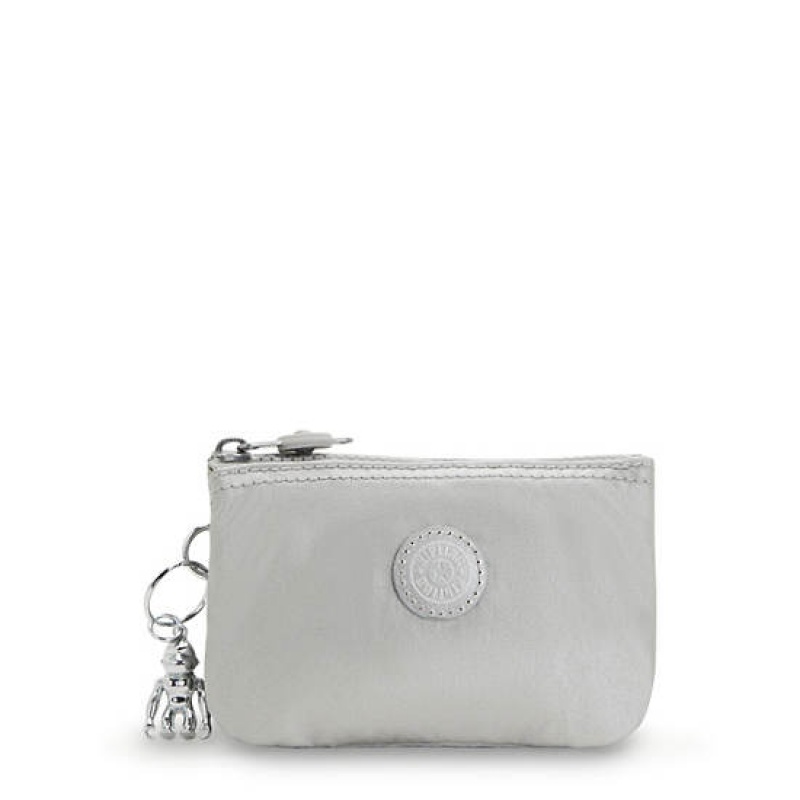 Light Metal Kipling Creativity Small Metallic Pouch Bags | CGFOKZ-562