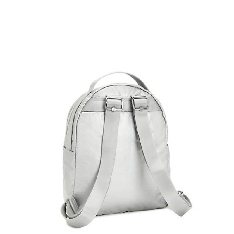 Light Metal Kipling Kae Classic Metallic Backpacks | JZCQWB-672