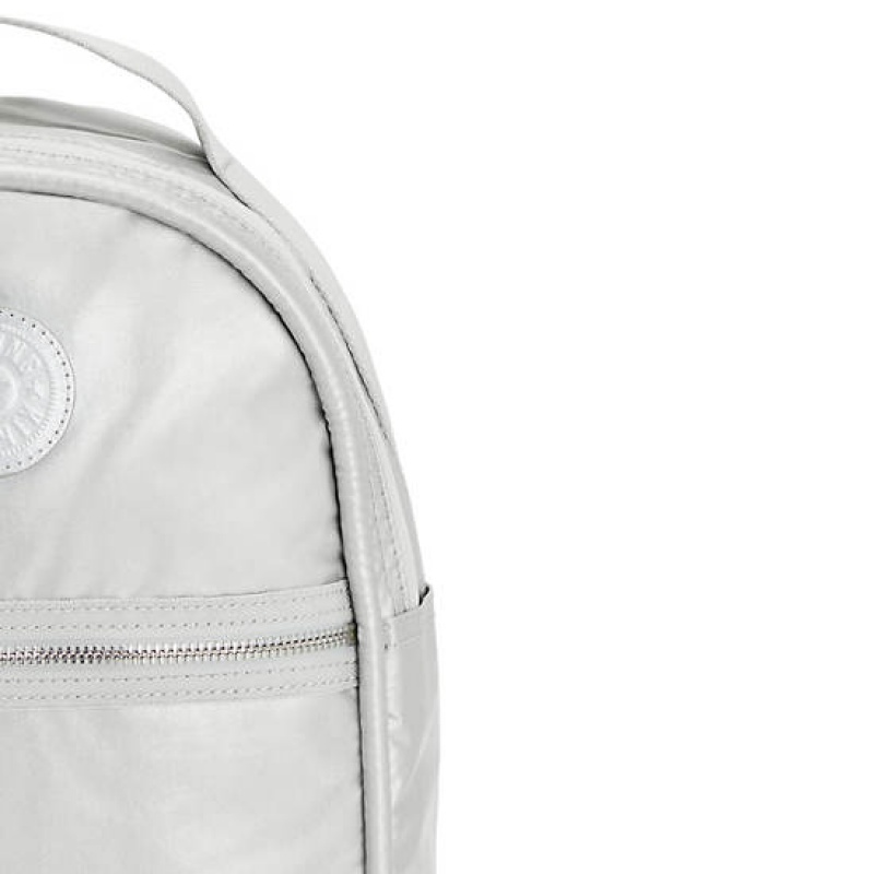 Light Metal Kipling Kae Classic Metallic Backpacks | JZCQWB-672