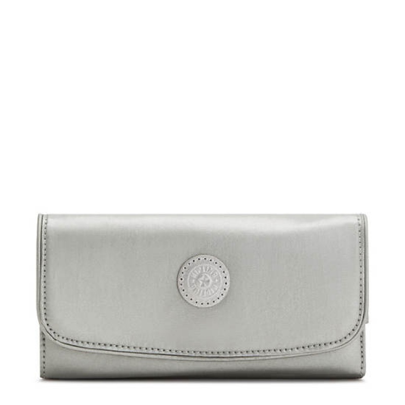 Light Metal Kipling Money Land Metallic Snap Wallet Wallets | MXNJOP-867