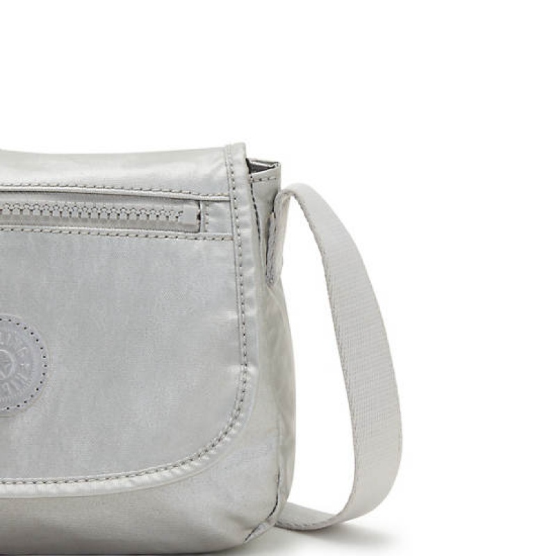 Light Metal Kipling Sabian Metallic Crossbody Mini Bag | ZFJEDR-749