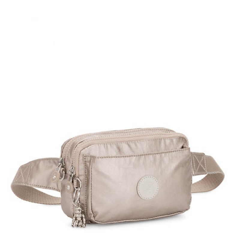 Metal Kipling Abanu Multi Metallic Convertible Crossbody Bag Bags | WMEJNO-031