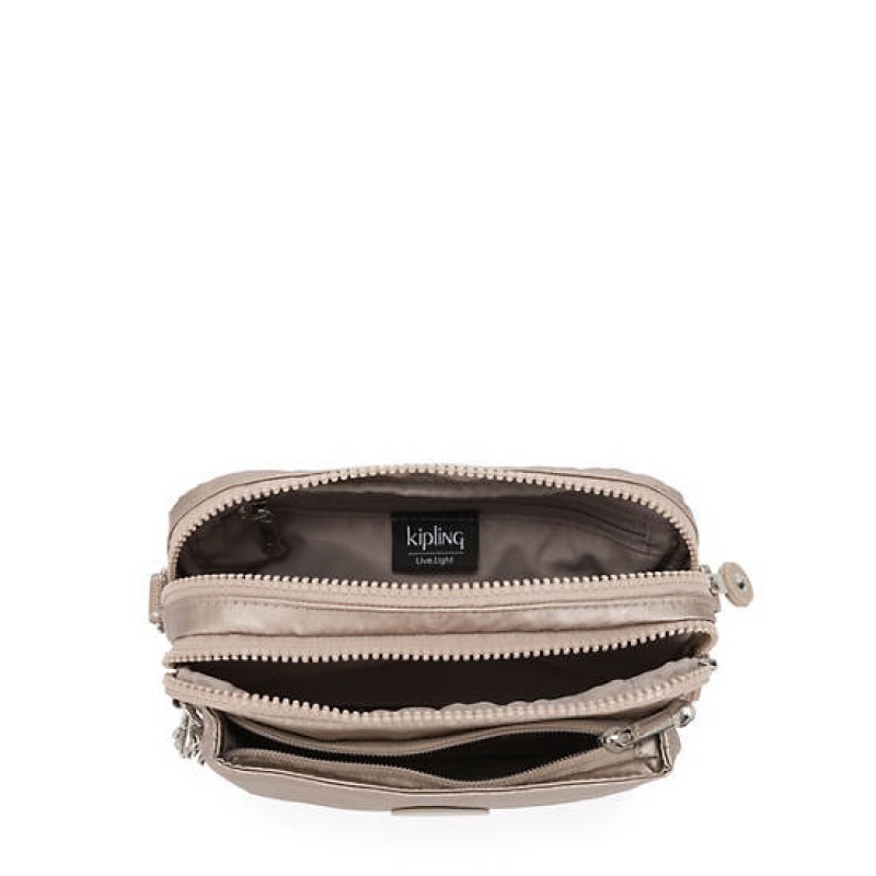 Metal Kipling Abanu Multi Metallic Convertible Crossbody Bag Bags | WMEJNO-031