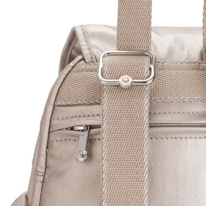 Metal Kipling City Pack Mini Metallic Backpacks | DNOTZH-147