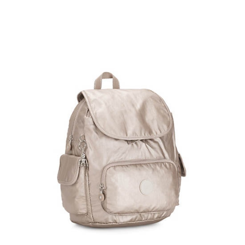 Metal Kipling City Pack Small Metallic Backpacks | HSDBKP-812