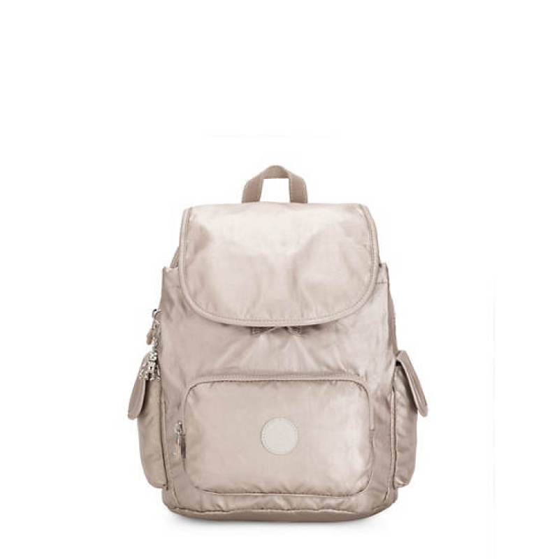 Metal Kipling City Pack Small Metallic Backpacks | HSDBKP-812