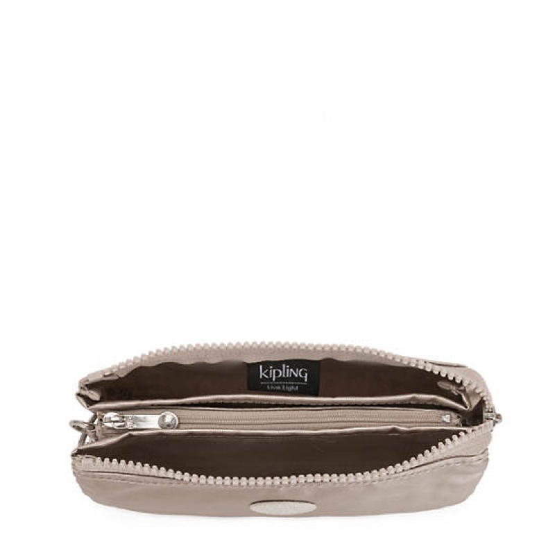 Metal Kipling Creativity Large Metallic Pouch Bags | KWFORE-915