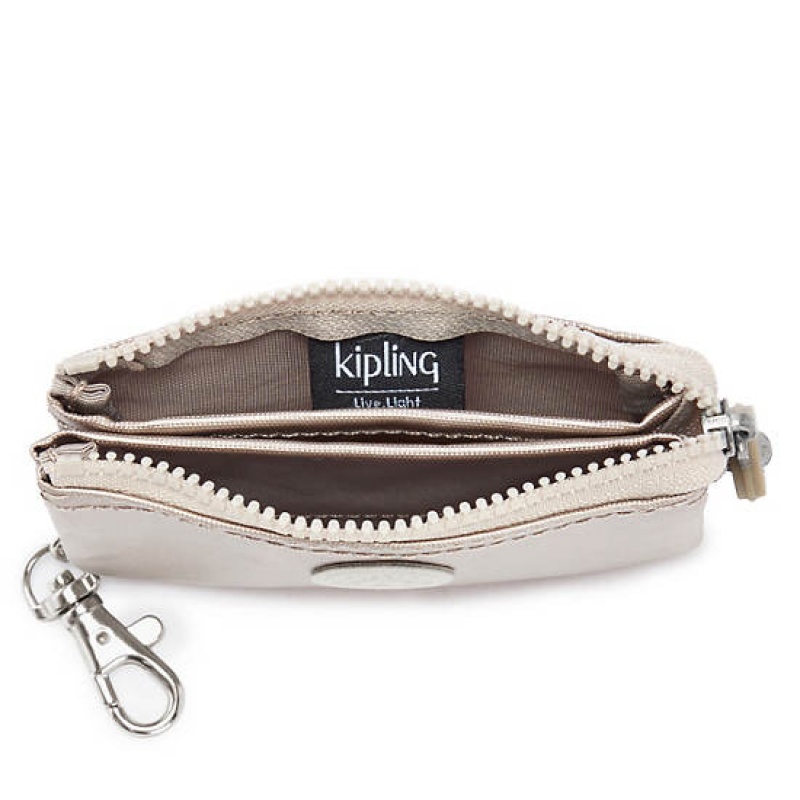 Metal Kipling Creativity Mini Pouch Metallic Keychain Bags | ILRFQV-835