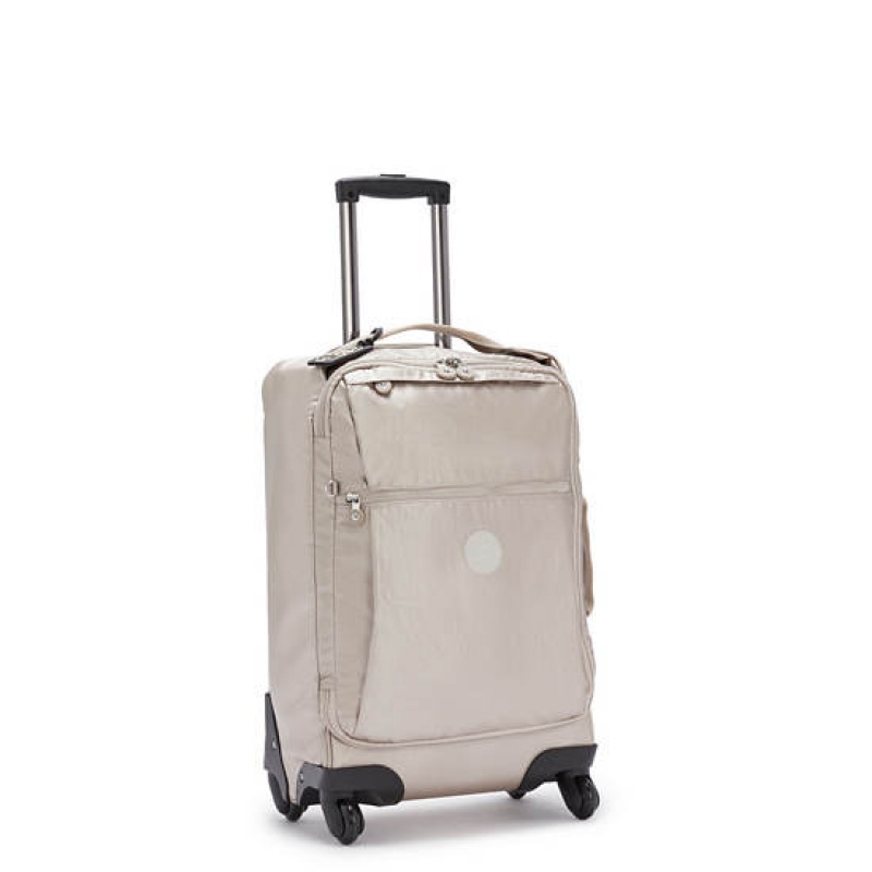 Metal Kipling Darcey Small Metallic Carry-On Rolling Suitcases | URHFTY-034