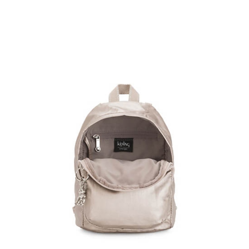 Metal Kipling Delia Compact Metallic Convertible Backpacks | FENTOR-134