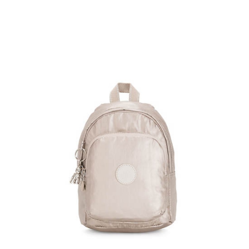 Metal Kipling Delia Compact Metallic Convertible Backpacks | FENTOR-134