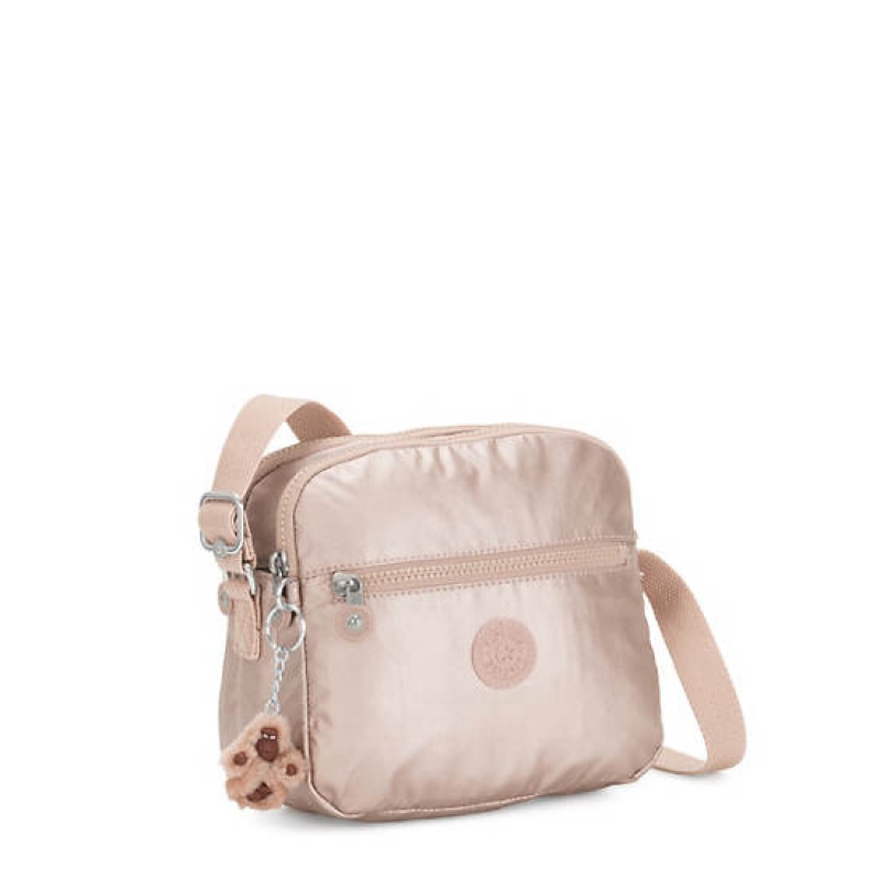 Metal Kipling Keefe Metallic Crossbody Bags | FZADSJ-958