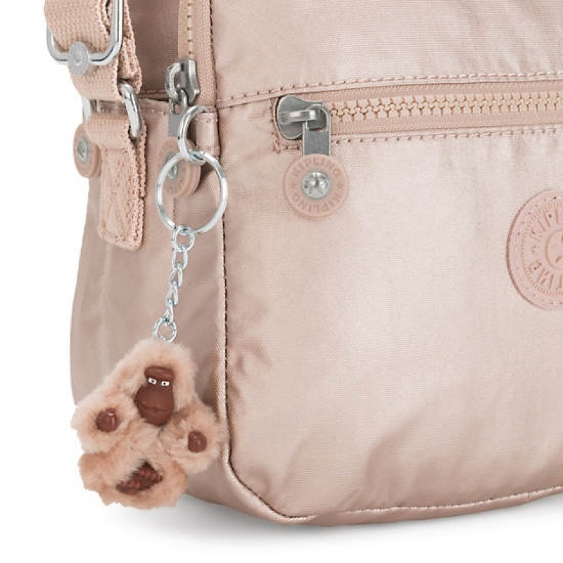 Metal Kipling Keefe Metallic Crossbody Bags | FZADSJ-958