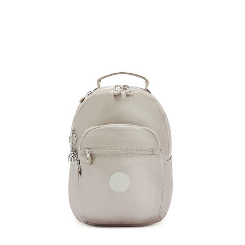 Metal Kipling Seoul Small Metallic Tablet Backpacks | IMOFGX-310